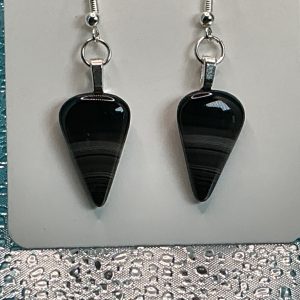 Dark Montana Agate earrings
