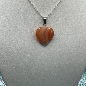 Orange Heart Crystal necklace
