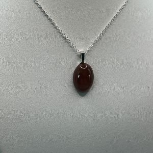 Oval red Crystal necklace