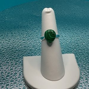 Malachite Polished stone ring