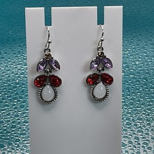 Multi color multi stone earrings