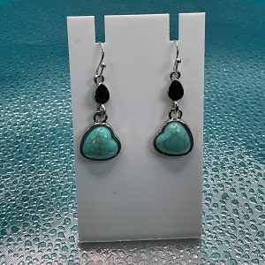 Turquoise heart earrings