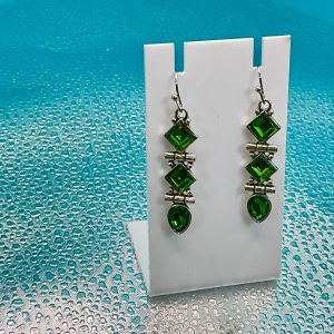 Emeral stack earrings
