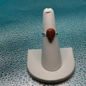 Sunstone tear drop ring