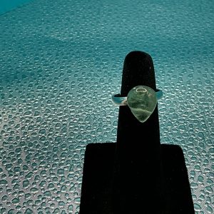 Green Tear drop ring