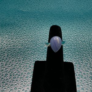 Blue Lace teardrop ring