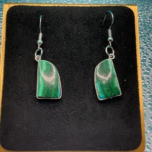 Emerald green earrings