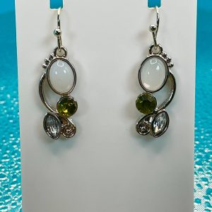 Multi stone drop earrings