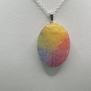 Natural agate pendant necklace for women by Grandpas Treasures