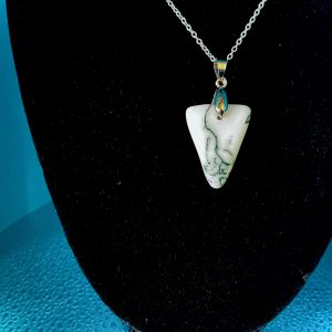 Green Laced Agate necklace