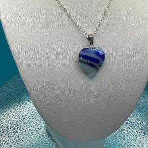 Dyed Agate Heart Necklace