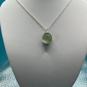 Emeral Green Banded Agate Necklace