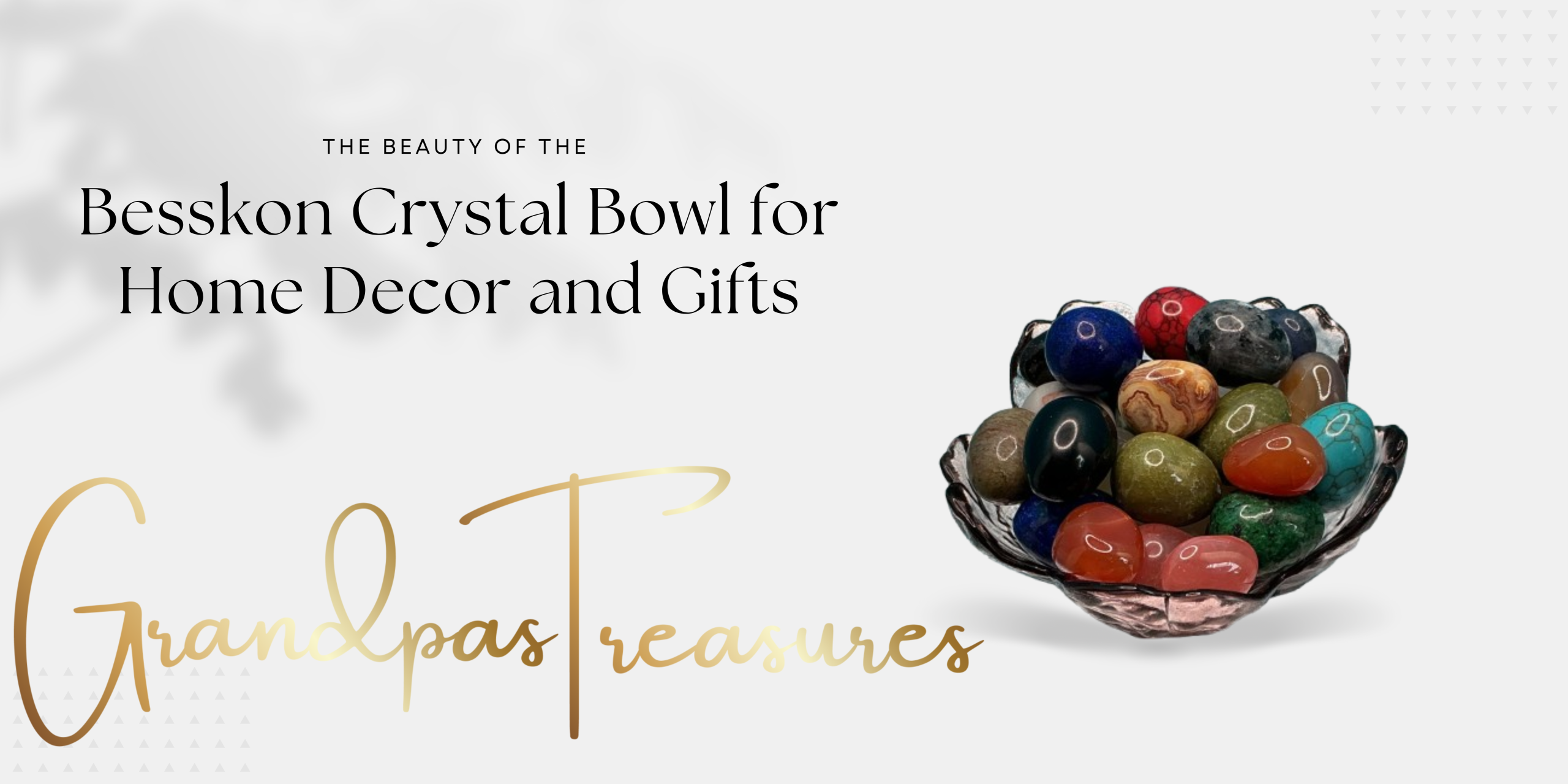 Besskon Gemstone Crystal Bowl