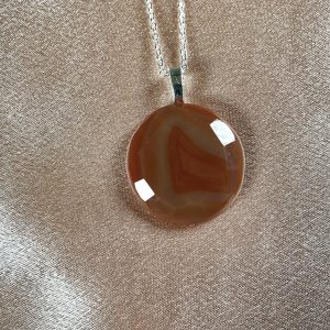 Brown Faceted Crystal Necklace