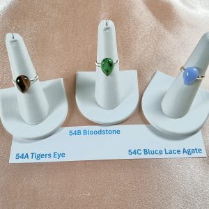 Tigers Eye-Bloodstone- Blue Lace Agate Rings