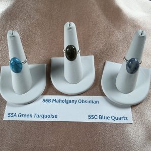 Green Turquoise- Mahogany Obsidian-Sodalite Rings